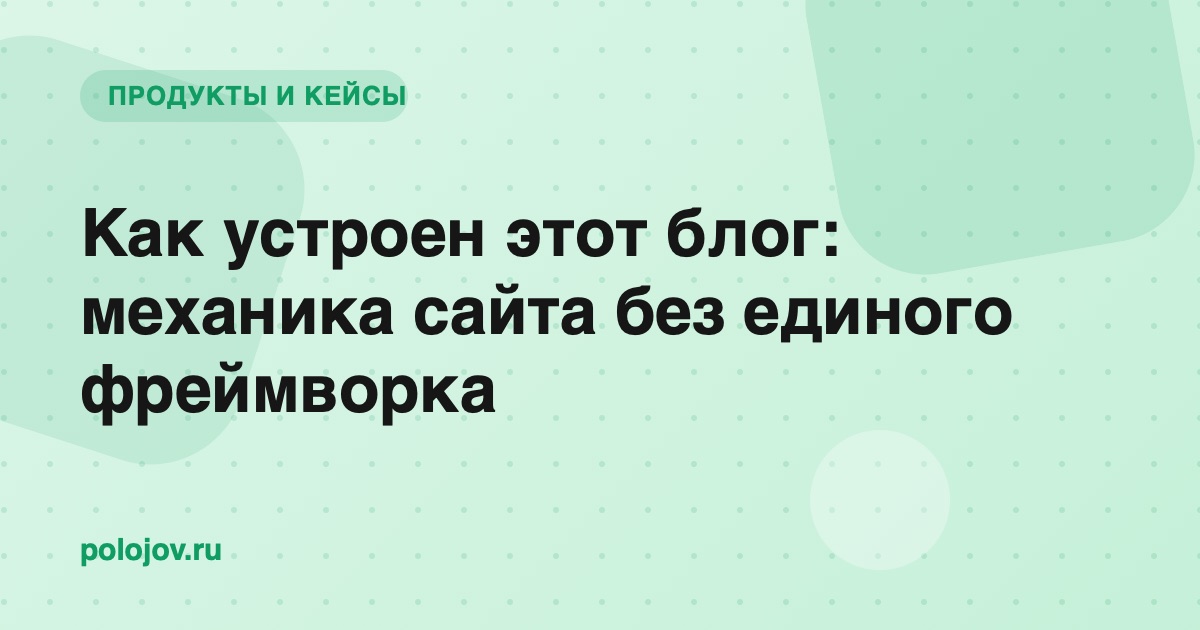 Схема структуры сайта: файлы HTML, папка постов, сервер